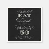 Eat Drink en Fantastisch vijftigjarig feest Servetten (Voorkant)