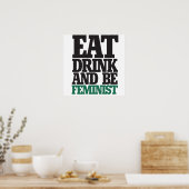 Eat drink en feminist zijn poster (Keuken)
