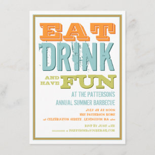 Eat, Drink en Fun op een zomerBBQ Kaart