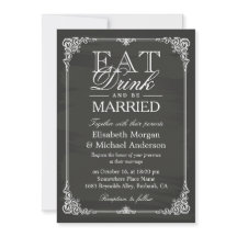 EAT-Drink en gehuwd  Chalkboard-Lijst
