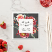 Eat, Drink en gehuwd rood blokbord Servet (Insitu)