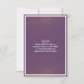 EAT-Drink en gehuwde Paarse goudglitter Kaart (Achterkant)