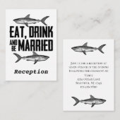 Eat Drink en getrouwd  haaienvangst Informatiekaartje (Voorkant / Achterkant)
