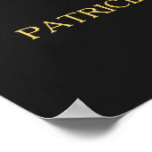 Eat drink en getrouwde bruine bruidsschat poster (Hoek)