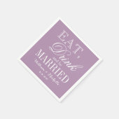 Eat drink en getrouwde luiers servet (Hoek)