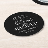 Eat drink en getrouwde onderzetters (Gebogen)