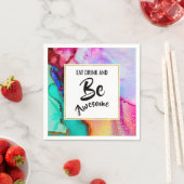 Eat Drink en Geweldige Abstracte marmer Servet (Insitu)