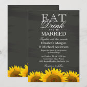 EAT-Drink en gewonnen zonnebloemen Kaart (Voorkant / Achterkant)