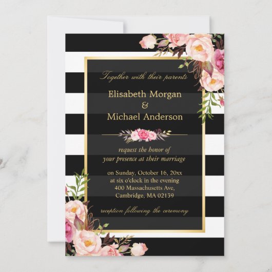 EAT-Drink en gouden zwarte gouden streep Kaart (Achterkant)