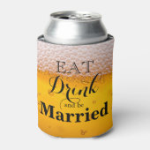 Eat Drink en huwelijk Blikjeskoeler (Blikje Voorkant)