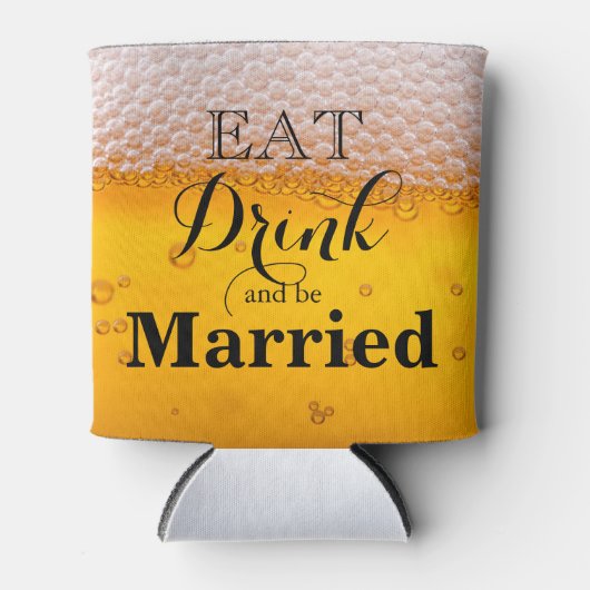 Eat Drink en huwelijk Blikjeskoeler (Voorkant)