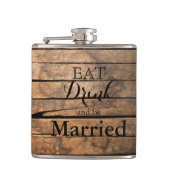 Eat Drink en huwelijk Heupfles (Voorkant)