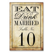 Eat, Drink en huwelijk Kaart (Achterkant)