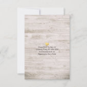 EAT-Drink en huwelijk met Floral Rustisch hout Kaart (Achterkant)