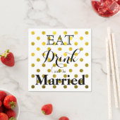 Eat Drink en huwelijk | polka-puntpatroon Servet (Insitu)