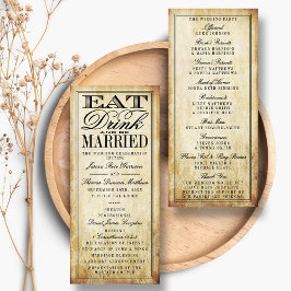 Eat, Drink en huwelijk Programmakaart