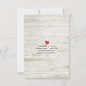 EAT-Drink en huwelijk Rustic Floral Light Wedding Kaart (Achterkant)