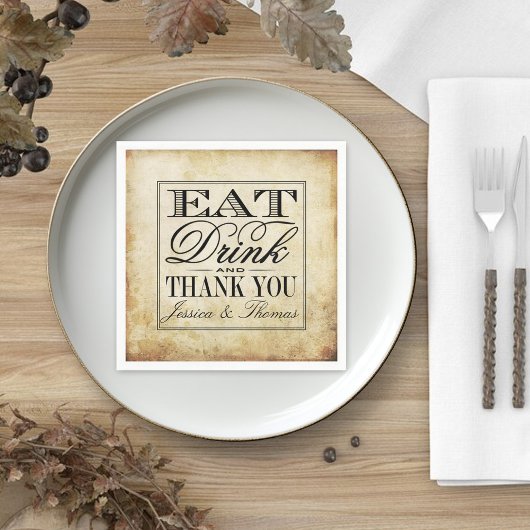 Eat, Drink en huwelijk Servet