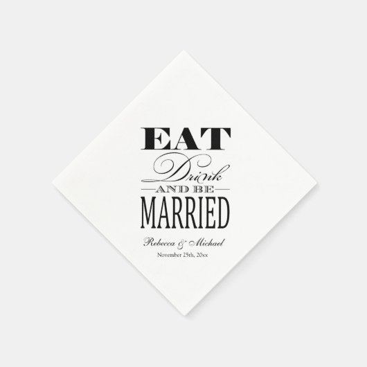 Eat Drink en huwelijk Servetten (Hoek)