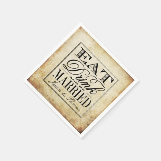 Eat, Drink en huwelijk Servetten (Hoek)