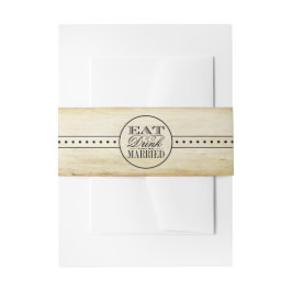 Eat, Drink en huwelijk Uitnodigingen Wikkel