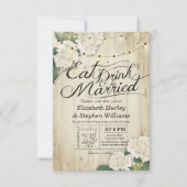 EAT-Drink en huwelijksbloemen Kaart (Voorkant)