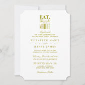Eat, Drink en huwelijksfeest Kaart (Voorkant)