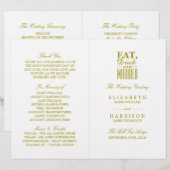 Eat, Drink en huwelijksgoudweddenschap (Voorkant / Achterkant)