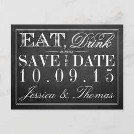 Eat, Drink en huwelijkshuwelijk Aankondigingskaart