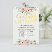 EAT-Drink en huwelijkshuwelijk Kaart (Staand voorkant)