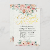 EAT-Drink en huwelijkshuwelijk Kaart (Voorkant / Achterkant)