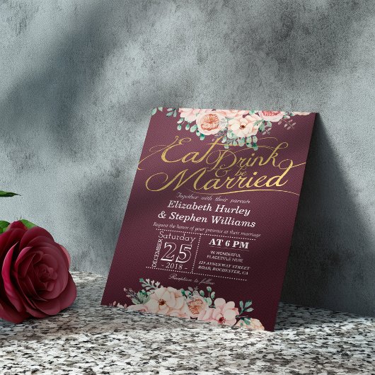 EAT-Drink en huwelijkshuwelijk Kaart