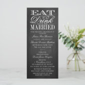 Eat, Drink en huwelijkshuwelijk Programmakaart (Staand voorkant)