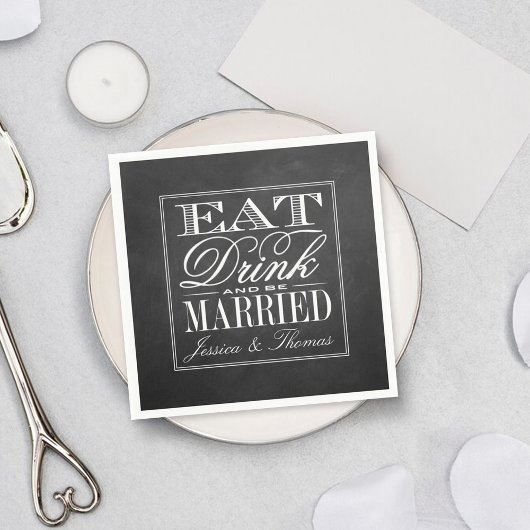 Eat, Drink en huwelijkshuwelijk Servetten