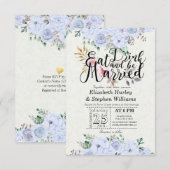 EAT-Drink en huwelijkshuwelijk Waterverf Kaart (Voorkant / Achterkant)