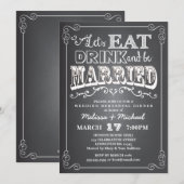 Eat, Drink en huwelijksrepetitie Kaart (Voorkant / Achterkant)