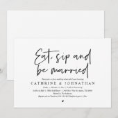Eat, Drink en huwelijksrepetitie Kaart (Voorkant / Achterkant)