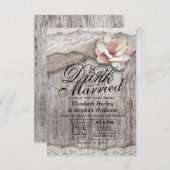 EAT-Drink en huwelijksweduwschap met houten schoot Kaart (Voorkant / Achterkant)