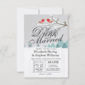 EAT-Drink en huwelijkswinterbruiloft Kaart (Voorkant)