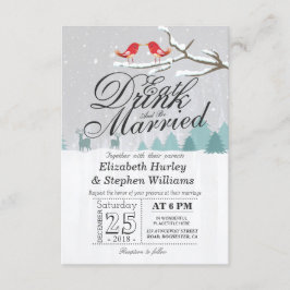 EAT-Drink en huwelijkswinterbruiloft Kaart