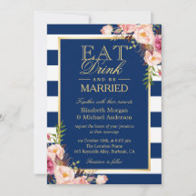 EAT-Drink en marinesmarter Blue Stripes Wedding