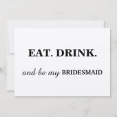 EAT DRINK en m'n BRIDESMAID Kraft. Kaart (Voorkant)