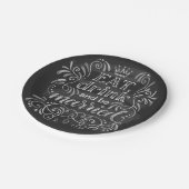 Eat Drink en moet gehuwd zijn Papieren Bordje (Gekanteld)