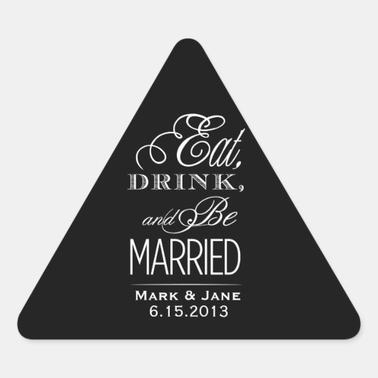 Eat Drink en moet getrouwd zijn Sticker (Voorkant)