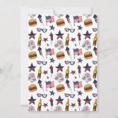 Eat, Drink en patriottisch op 4 juli Uitnodiging (Achterkant)