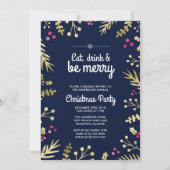 Eat, Drink en prettige kerstfeestdagen Kaart (Voorkant)