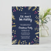 Eat, Drink en prettige kerstfeestdagen Kaart (Staand voorkant)