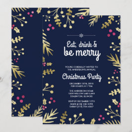Eat, Drink en prettige kerstfeestdagen Kaart