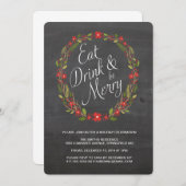 Eat, Drink en prettige kerstfeestdagen Kaart (Voorkant / Achterkant)