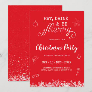 Eat, Drink en prettige kerstfeestdagen Kaart